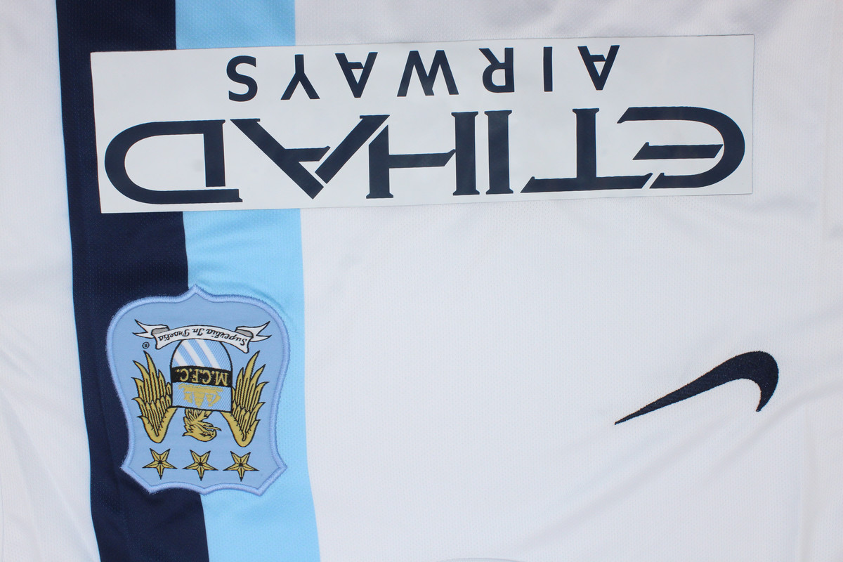 AAA Quality Manchester City 13/14 Away White Soccer Jersey